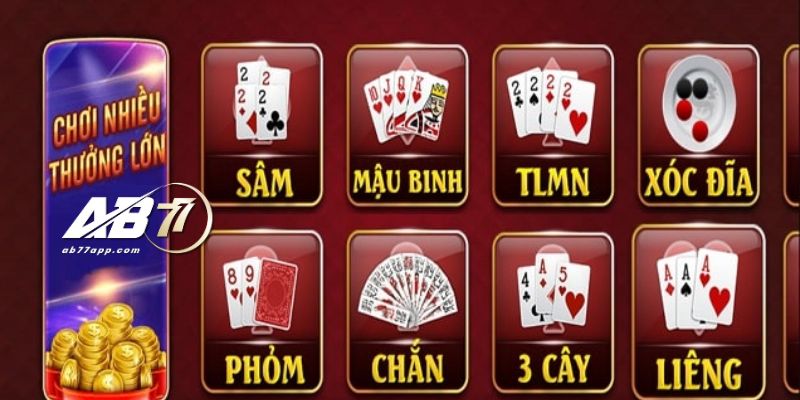 Thỏa sức chơi game bài tại sảnh V8 AB77